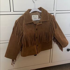 Rylee + Cru Tan Fringe Kids Jacket